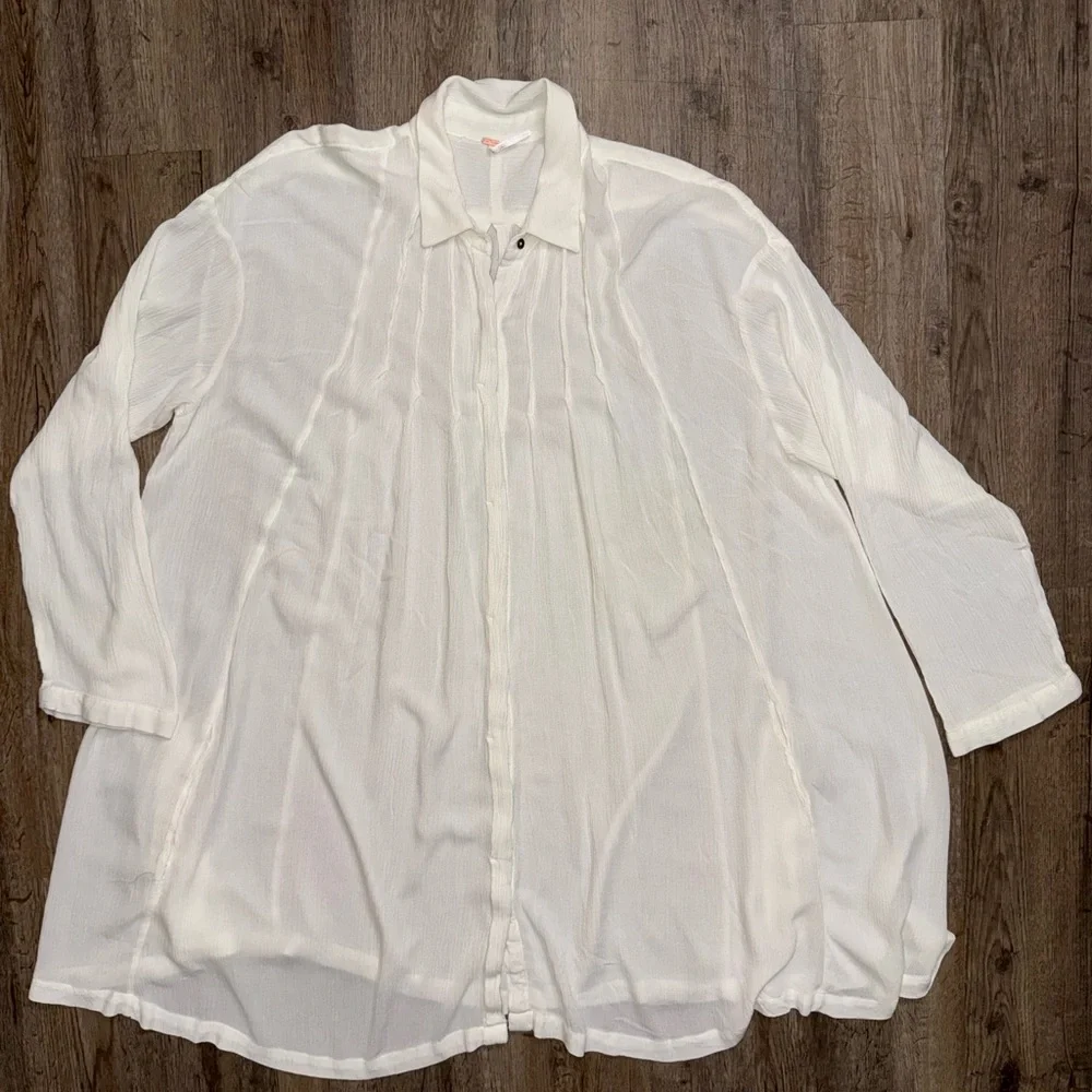 Free People • Oversized Button Down Shirt Dress